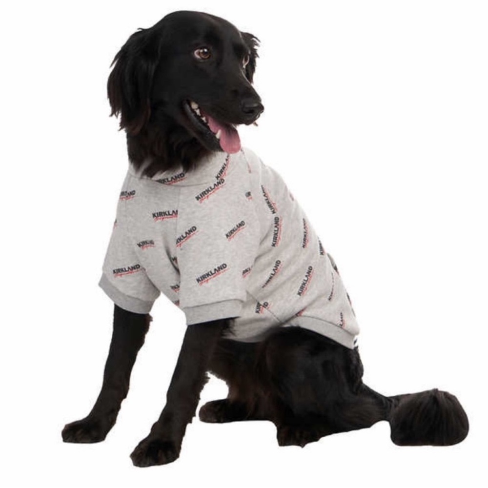 NWT Kirkland Signature Logo Pet Hoodie for Dog / Cat GRAY MEDIUM
